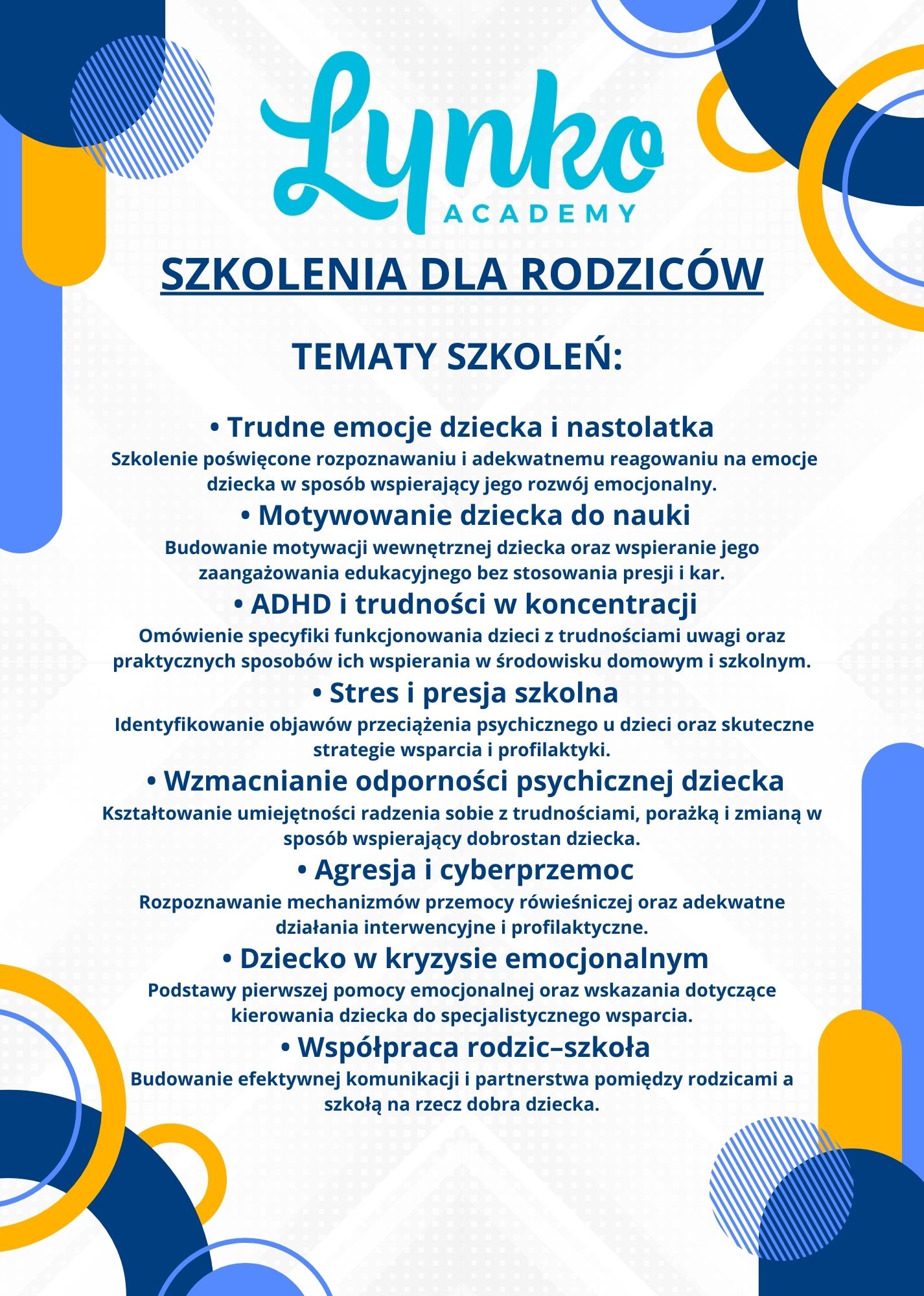 Blue and White Geometric Background Flyer (Booklet (Small))